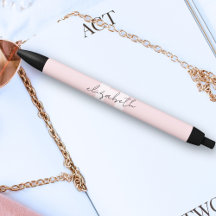 Moderne Monogram Girly Script Blush Pink Initial