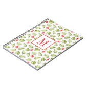 Moderne Monogram Green Palm Blätter Notizblock (Linke Seite)