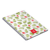 Moderne Monogram Green Palm Blätter Notizblock (Rechte Seite)