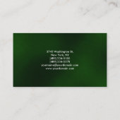 Moderne Monogram Green Trendy Business Card Visitenkarte (Rückseite)