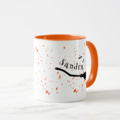 Moderne Monogram Halloween Hexen Brew Tasse (VorderseiteRechts)
