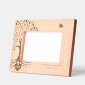 Moderne Monogram Heart Names Tree of Life Wedding Geätzte Rahmen (Links)