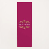 Moderne Monogram Hot Pink Workout Yoga Mat Yogamatte (Vorderseite)