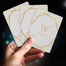 Moderne Monogram Imitats Gold Foil Linien Weißer M