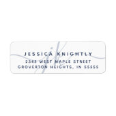 Moderne Monogram Initials Script Navy Blue Minimal (Vorne)