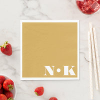 Moderne Monogram Initials Yellow Custom Wedding