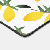 Moderne Monogram Lemon Citrus Schreibtischunterlage (Ecke)