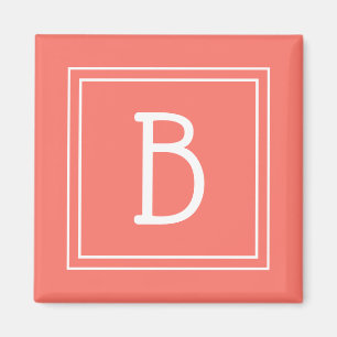 Moderne Monogram Letter Initial Template Niedlich  Magnet