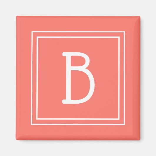 Moderne Monogram Letter Initial Template Niedlich  Magnet (Vorne)