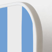 Moderne monogram Light Blue Streifen Girl Pickleball Schläger (Linke Seite)
