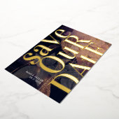 Moderne Monogram Lila Fall Floral Wedding Folieneinladung (Gedreht)