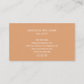 Moderne Monogram Logo Nail Artist Visitenkarte (Rückseite)