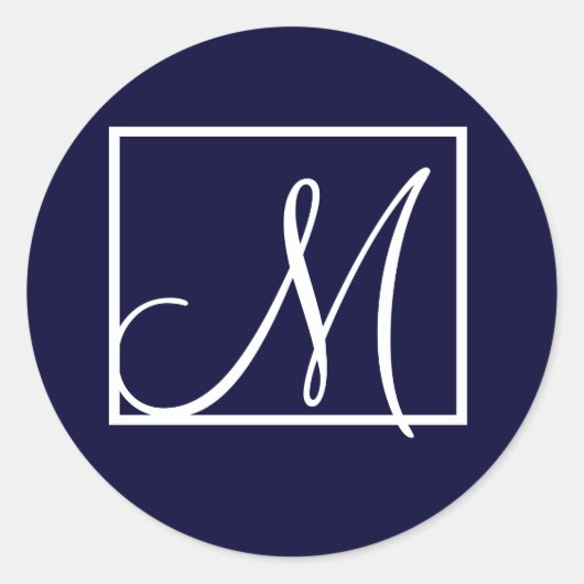 Moderne Monogram M Stickers (Vorderseite)