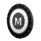 Moderne Monogram Man Höhle Dartscheibe (Vorderseite rechts)
