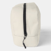 Moderne Monogram Name Script Creme Waschbeutel (Rechts)