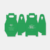Moderne Monogram Names Chic Emerald Green Wedding Geschenkschachtel (Ungefaltet)
