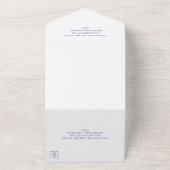 Moderne Monogram Nautical Anchor Elegante Hochzeit All In One Einladung (Außenbereich)