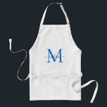 Moderne Monogram Navy Blue Chic Script Koch Cuisin Schürze<br><div class="desc">Moderne Monogram Navy White Script Koch Cuisine Adult Schürze</div>