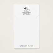 Moderne Monogram Necklace Juwelier Display Card (Vorderseite)