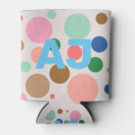 Moderne Monogram Polka Dot Dosenkühler