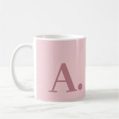 "Moderne Monogram Rose Coffee Tasse" Kaffeetasse (Links)