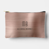 Moderne Monogram-Rose Gold Zubehörtasche (Vorderseite)