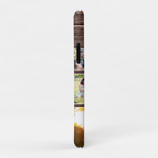 Moderne Monogram-Rustic-Familienfoto-Collage Case-Mate iPhone Hülle (Hinten/Rechts)