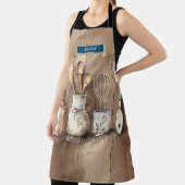 Moderne Monogram Rustic Kitchen Utensils Schürze (InSitu)