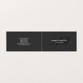 Moderne Monogram Schlicht Gray Trendy Business Car Visitenkarten (Außenseite Aufgefaltet)
