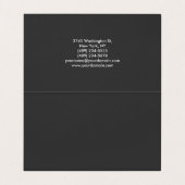 Moderne Monogram Schlicht Gray Trendy Business Car Visitenkarten (Innenseite Aufgefaltet)