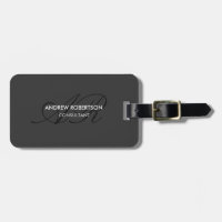 Moderne Monogram Schlicht Gray Trendy