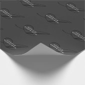 Moderne Monogram Schlicht Gray Trendy Geschenkpapier (Ecke)