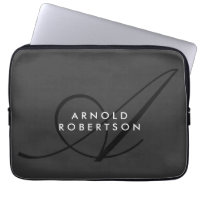 Moderne Monogram Schlicht Gray Trendy