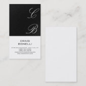 Moderne Monogram Schlichte Visitenkarte (Vorne/Hinten)