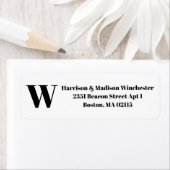Moderne Monogram, schwarz & weiß, kundenorientiert (Insitu)