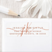 Moderne Monogram Script Initials Terracotta (Insitu)