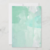 Moderne Monogram Sea Foam Watercolor Hochzeit Einladung (Rückseite)