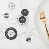 Moderne Monogram Silver Gray Graduation Party Konfetti (Gruppe)