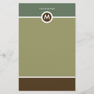 Moderne Monogram Stationery - Business oder Person Briefpapier