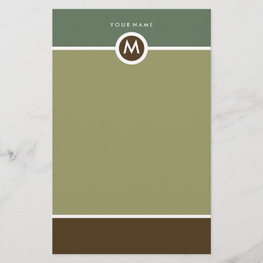 Moderne Monogram Stationery - Business oder Person Briefpapier (Vorderseite)