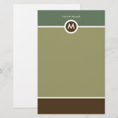 Moderne Monogram Stationery - Business oder Person Briefpapier (Vorne/Hinten)
