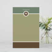 Moderne Monogram Stationery - Business oder Person Briefpapier (Stehend Vorderseite)