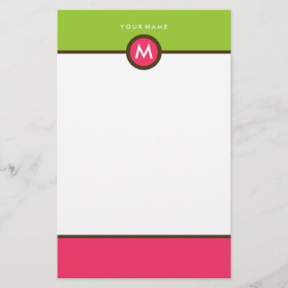 Moderne Monogram Stationery - Business oder Person Briefpapier