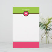 Moderne Monogram Stationery - Business oder Person Briefpapier (Stehend Vorderseite)
