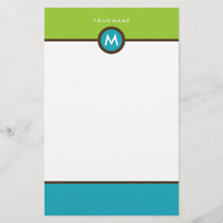 Moderne Monogram Stationery - Business oder Person Briefpapier