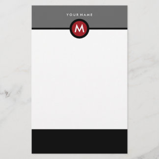 Moderne Monogram Stationery - Business oder Person Briefpapier