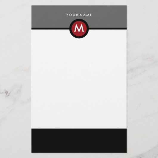 Moderne Monogram Stationery - Business oder Person Briefpapier (Vorderseite)