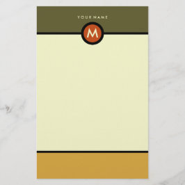 Moderne Monogram Stationery - Business oder Person Briefpapier