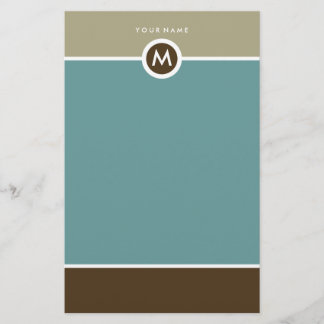 Moderne Monogram Stationery - Business oder Person Briefpapier
