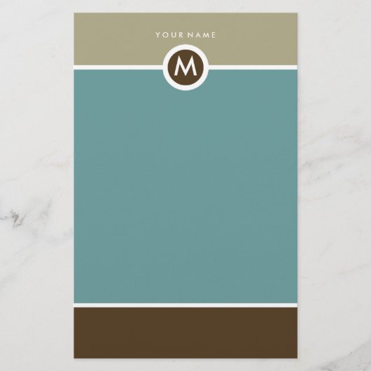 Moderne Monogram Stationery - Business oder Person Briefpapier (Vorderseite)